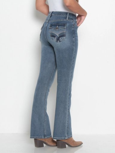 JEANS MUJER WADOS RECTO TIRO MEDIO - 4