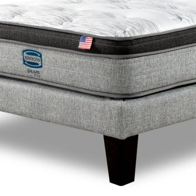 CAMA EUROPEA SIMMONS DREAMER PLUS 1.5 PLAZAS + RESPALDO URBAN PLATA - 3