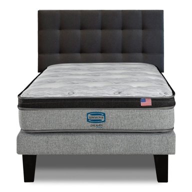 CAMA EUROPEA SIMMONS DREAMER PLUS 1.5 PLAZAS + RESPALDO URBAN MARENGO - 1