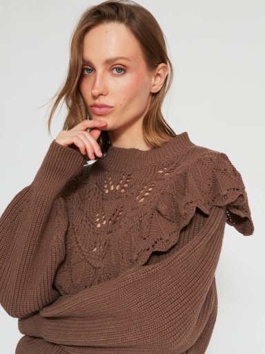 SWEATER MUJER TATIENNE ALGODÓN RUFFLES - 3