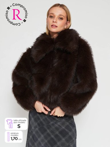 CHAQUETA MUJER INDEX CORTA PELUDA - 1