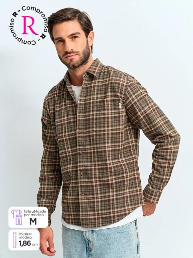 CAMISA HOMBRE PEPE JEANS ALGODÓN MANGA LARGA - 1