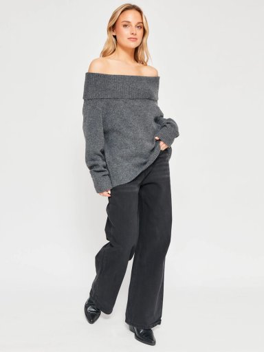 SWEATER MUJER INDEX MANGA LARGA HOMBRO DESCUBIERTO - 4