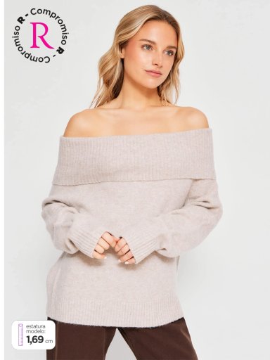 SWEATER MUJER INDEX MANGA LARGA HOMBRO DESCUBIERTO - 1