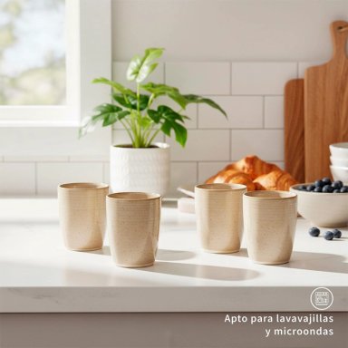 JUEGO DE VAJILLA SIMPLIT SIENA CERÁMICA 30 PIEZAS BEIGE - 6