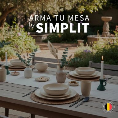 JUEGO DE VAJILLA SIMPLIT SIENA CERÁMICA 30 PIEZAS BEIGE - 8