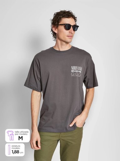 POLERA HOMBRE BARBADOS ALGODÓN MANGA CORTA NIRVANA - 1