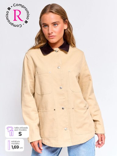 CHAQUETA MUJER AEROPOSTALE ALGODÓN CUELLO COTELÉ - 1