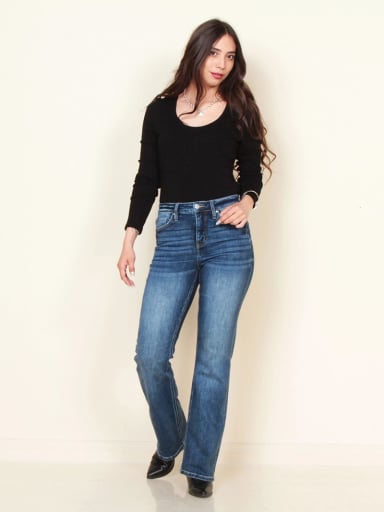 JEANS MUJER WADOS ALGODÓN RECTO TIRO ALTO - 1
