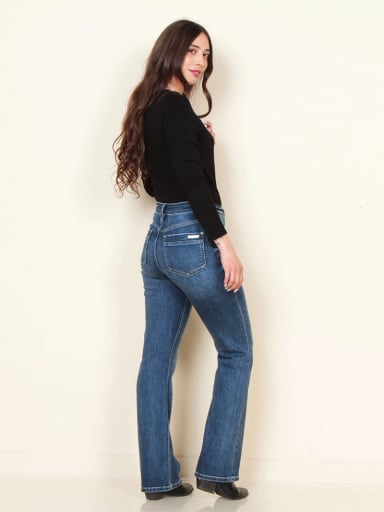 JEANS MUJER WADOS ALGODÓN RECTO TIRO ALTO - 3