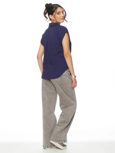 BLUSA MUJER WADOS MANGA CORTA ABOTONADA - 3