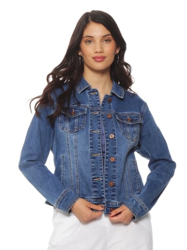 CHAQUETA MUJER WADOS ALGODÓN MANGA LARGA DENIM ABOTONADA - 2
