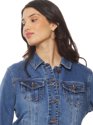 CHAQUETA MUJER WADOS ALGODÓN MANGA LARGA DENIM ABOTONADA - 5