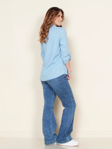 BLUSA MUJER WADOS MANGA LARGA ABOTONADA - 4