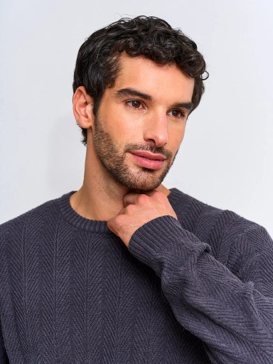 SWEATER HOMBRE MARQUIS CUELLO REDONDO TRENZADO TEXTURA - 3