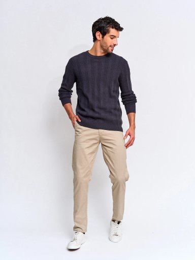 SWEATER HOMBRE MARQUIS CUELLO REDONDO TRENZADO TEXTURA - 4