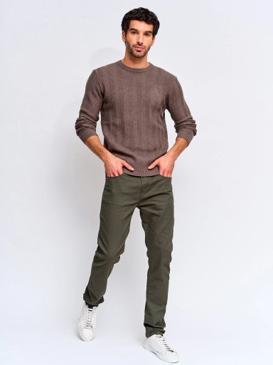 SWEATER HOMBRE MARQUIS CUELLO REDONDO TRENZADO TEXTURA - 4