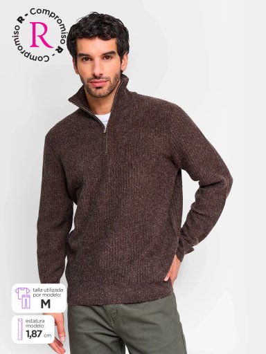 SWEATER HOMBRE MARQUIS LANA HALF ZIPPER - 1