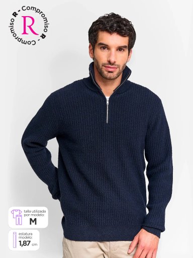 SWEATER HOMBRE MARQUIS LANA HALF ZIPPER - 1