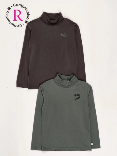PACK X2 POLERA MANGA LARGA NIÑO HARVEST BEATLE - 1