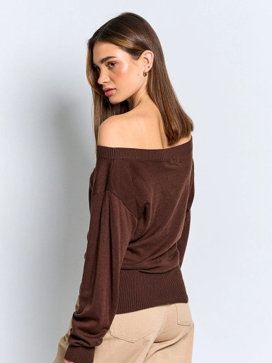 SWEATER MUJER INDEX MANGA LARGA ASIMÉTRICO - 2