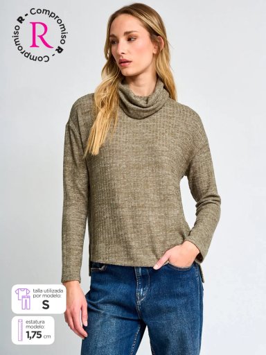 POLERA MUJER TATIENNE CUELLO BEATLE MANGA LARGA - 1
