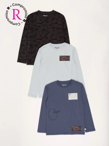 POLERA NIÑO HARVEST TRIPACK - 1
