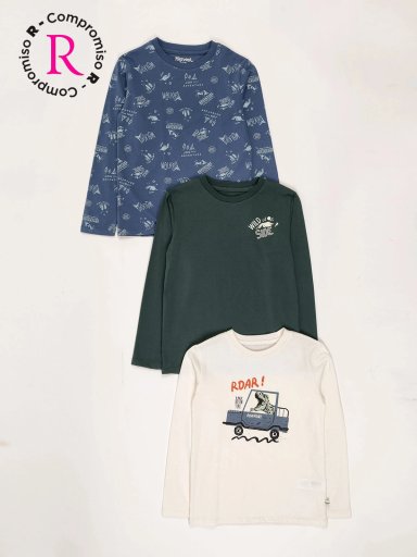 POLERA NIÑO HARVEST TRIPACK - 1