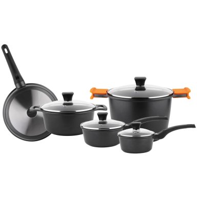BATERÍA DE COCINA MARMICOC THERMA ORANGE 9 PIEZAS  - 1