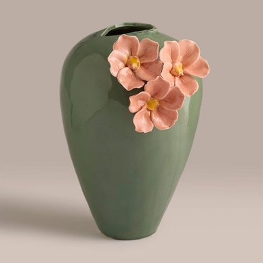 JARRÓN RIPLEY HOME FLORES VERDE 31.5 CM - 2