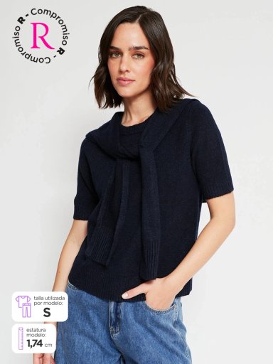 SWEATER MUJER MARQUIS MANGA CORTA LAZO - 1
