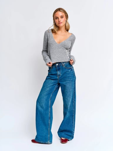 CARDIGAN MUJER INDEX MANGA LARGA BOTONES - 4