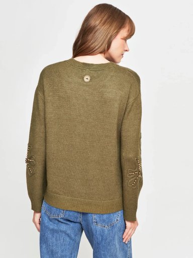 SWEATER MUJER TATIENNE BORDADO FLORES Y TACHAS - 2