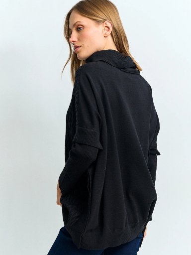 SWEATER MUJER AZIZ TIPO PONCHO - 2