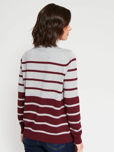 SWEATER MUJER CACHAREL CUELLO REDONDO MANGA LARGA RAYAS - 2