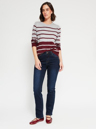 SWEATER MUJER CACHAREL CUELLO REDONDO MANGA LARGA RAYAS - 4