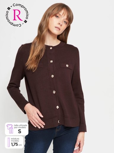 CARDIGAN MUJER CACHAREL BOTONES - 1