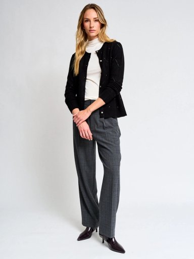 CARDIGAN MUJER CACHAREL LANA CUELLO REDONDO - 4