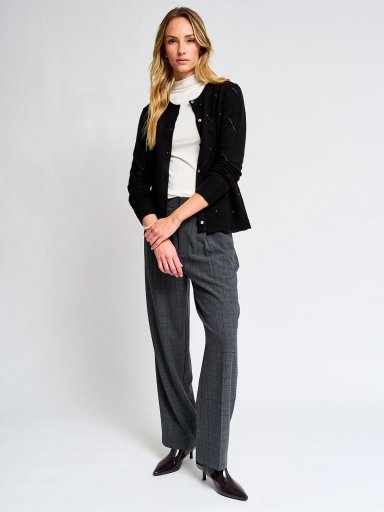 CARDIGAN MUJER CACHAREL LANA CUELLO REDONDO - 4