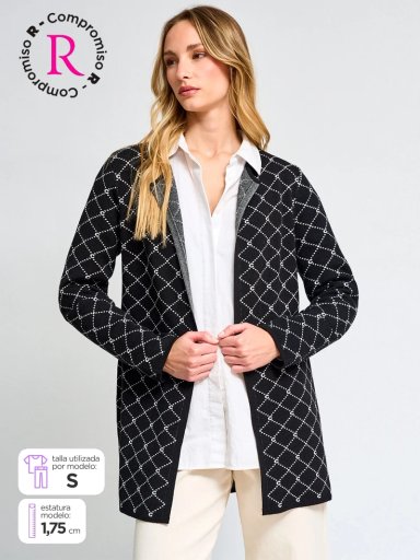 CARDIGAN MUJER CACHAREL LARGO - 1