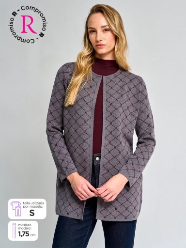 CARDIGAN MUJER CACHAREL LARGO - 1