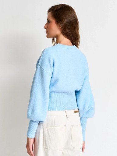 SWEATER MUJER INDEX MANGA LARGA GLOBO - 2