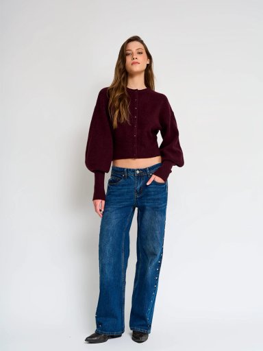 SWEATER MUJER INDEX MANGA LARGA GLOBO - 4