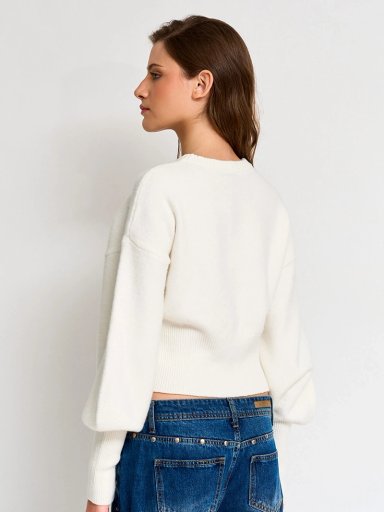 SWEATER MUJER INDEX MANGA LARGA GLOBO - 2