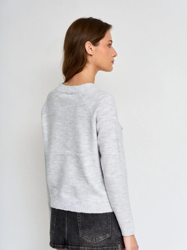 SWEATER MUJER INDEX MANGA LARGA APLICACIONES - 2