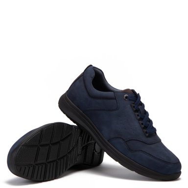 ZAPATILLAS HOMBRE GUANTE CASUALES AZUL CALCUTA CUERO  - 5