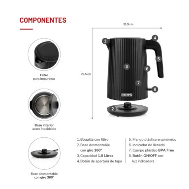 HERVIDOR THOMAS 1.8L TH-4343N - 6