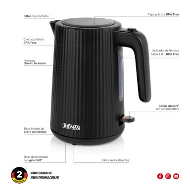 HERVIDOR THOMAS 1.8L TH-4343N - 7