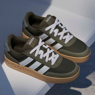 ZAPATILLAS NIÑO ADIDAS CASUALES OLIVA BREAKBASE J - 9
