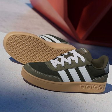 ZAPATILLAS NIÑO ADIDAS CASUALES OLIVA BREAKBASE J - 10